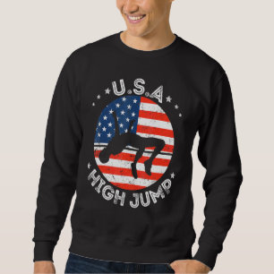 Sweatshirt Retro USA High Jump Team Support Vintage USA Track