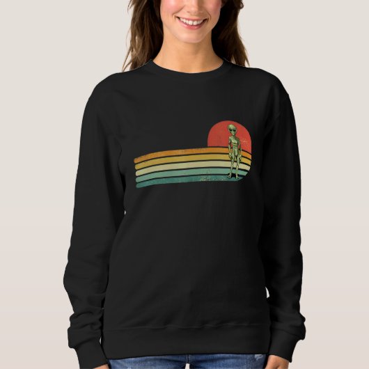Sweatshirt Retro Vintage Alien UFO Extraterrestrial Abduction (Devant)
