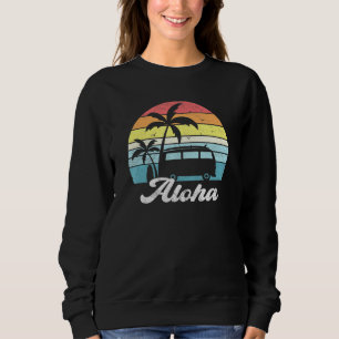 Sweatshirt Rétro Vintage Aloha Hawaii Hawaii île Hawaii Palm