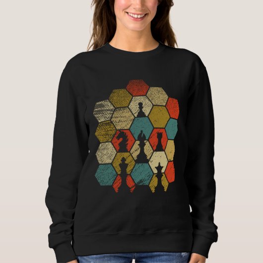 Sweatshirt Retro vintage chess hobby (Devant)