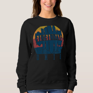 Sweatshirt Retro Vintage CINCINNATI OHIO Centre-ville Skylin