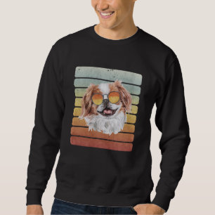 Sweatshirt Rétro Vintage Coucher de soleil Japonais Chin Mama