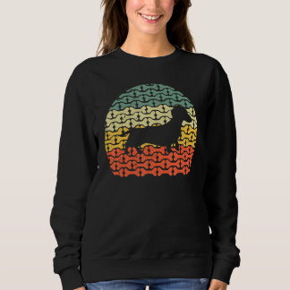 Sweatshirt Retro Vintage Dachshund Dog And Bone