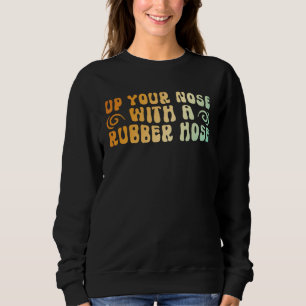 Sweatshirt Rétro vintage des années 70 dans le nez avec un tu