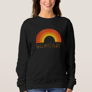 Sweatshirt Rétro Vintage Hongrie Arc-en-ciel Souvenir 60s 70s
