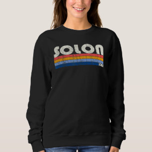 Sweatshirt Rétro Vintage les années 70 80s Style Solon Iowa