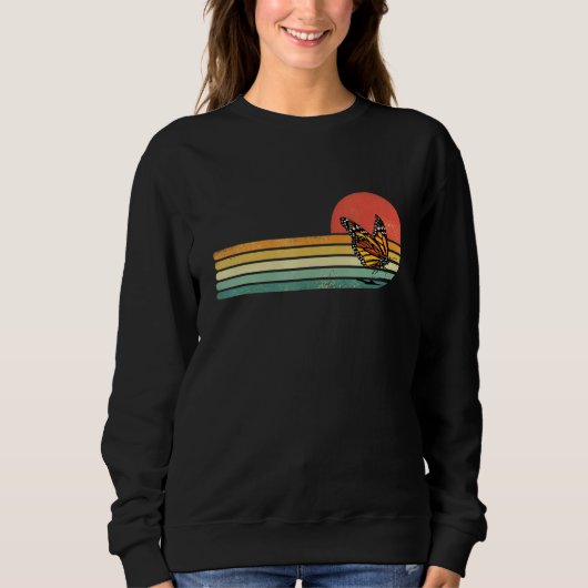 Sweatshirt Retro Vintage Monarch Butterfly Insect  Entomology (Devant)