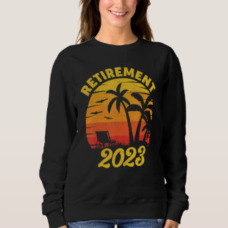 Sweatshirt Retro Vintage Retirement 2023 Retirement Retired