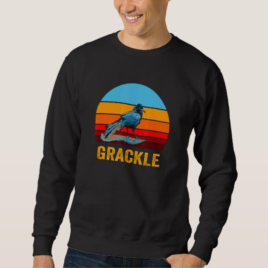 Sweatshirt Retro Vintage Style Sunset Grackle (Devant)
