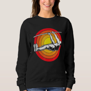 Sweatshirt Retro Vintage Sunset Bodybuilder Street Exercice C