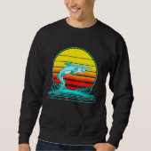 Sweatshirt Retro Vintage Sunset Goblin Shark (Devant)