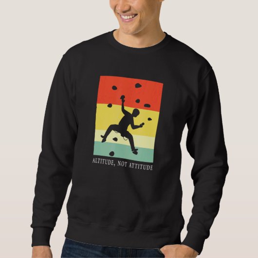 Sweatshirt Retro Wall Climber Rock Mountain Escalade Boulderi (Devant)