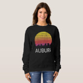 Sweatshirt Retro Washington Auburn Skyline Vintage Urban Buil (Devant entier)