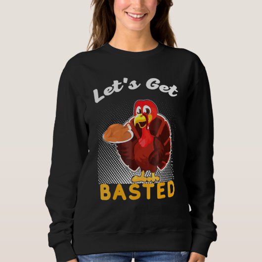 Sweatshirt Retrouvons-nous basted Thanksgiving Costume jambe  (Devant)