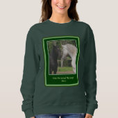 Sweatshirt Réunion Cheval Ajouter Vos Propres Mots Personnali (Devant)