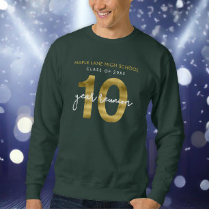 Sweatshirt Réunion des anciens de la promotion Faux Gold 10 a
