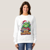 Sweatshirt Rêvant d'un Noël au vin (Devant entier)