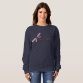 Sweatshirt Rêve de libellule Art abstrait à porter (Devant entier)