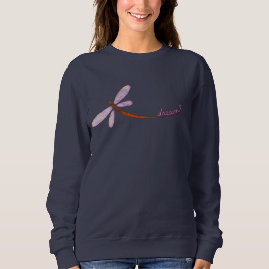 Sweatshirt Rêve de libellule Art abstrait à porter (Devant)