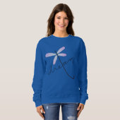 Sweatshirt Rêve de libellule Art abstrait à porter (Devant entier)