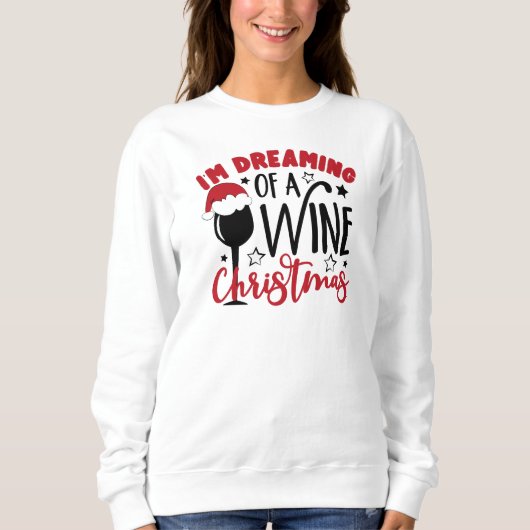 Sweatshirt Rêve de Noël au vin (Devant)