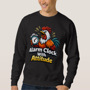 Sweatshirt Réveil avec attitude, citation de poulet grillé.