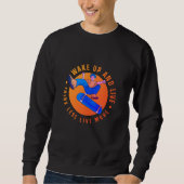 Sweatshirt Réveillez-vous et vivez Funny skateboard skate vin (Devant)