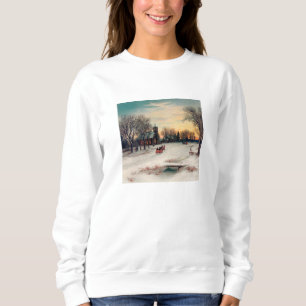 Sweatshirt Réveillon de Noël, illustration vintage,