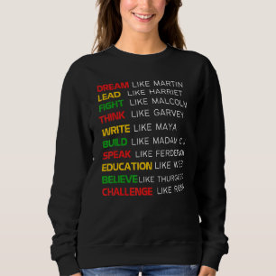 Sweatshirt Rêver Comme Martin Black Histoire Mois Amer Africa