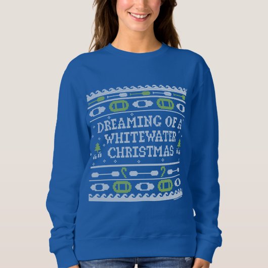 Sweatshirt Rêver D'Un Chandail Laide De Noël En Eau Blanche (Devant)