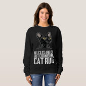 Sweatshirt Rex cornique chaton Rex cornique mère Rex corniq (Devant entier)