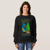 Sweatshirt Rex Dinosaur Christmas Tree Happy Hanukkah Chanukk (Devant entier)