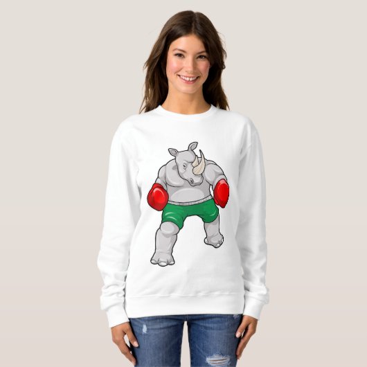 Sweatshirt Rhino à Boxing avec gants de boxe (Devant entier)