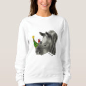 Sweatshirt rhino blanc de vacances (Devant)