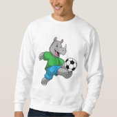 Sweatshirt Rhino comme joueur de football avec Soccer (Devant)