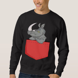 Sweatshirt Rhinocéros De Poche En Colère Rhinocéros Dans La