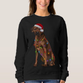 Sweatshirt Rhodesian Ridgeback Noël Lumières Noël Chien de No (Devant)