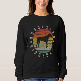 Sweatshirt Rhodesian Ridgeback Paw Vintage Retro Papa Maman F