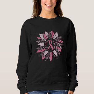Sweatshirt Ribbon rose Sunflower Breast Cancer Sensibilisatio