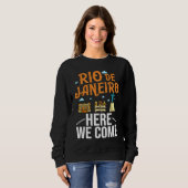 Sweatshirt Rio de Janeiro Brazil City Trip Skyline Map Travel (Devant entier)