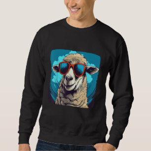 Sweatshirt Rire fort avec les moutons drôles qui portent du s