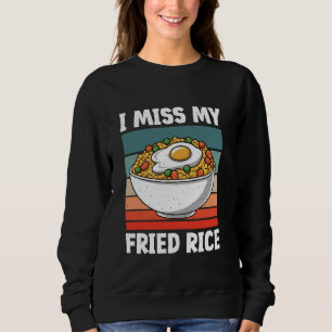 Sweatshirt Riz Frit Asiatique Rétro et Amateurs de Riz Excell