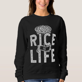 Sweatshirt Riz Pour Hommes Femmes Riz Asiatique Plat Alimenta