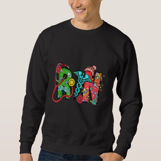 Sweatshirt RN Nurse Christmas Nursing Group Nurse Stethoscope (Devant)
