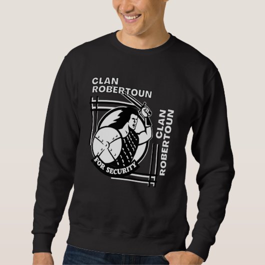Sweatshirt Robertoun Clan devise gaélique escrimeur (Devant)