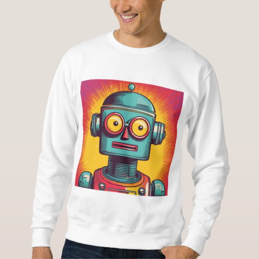 Sweatshirt Robot Pop Art (Devant)