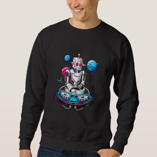 Sweatshirt Robot pour enfants dans l'espace Animaux de fête (Devant)