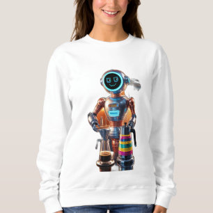 Sweatshirt Robot rétro futuriste