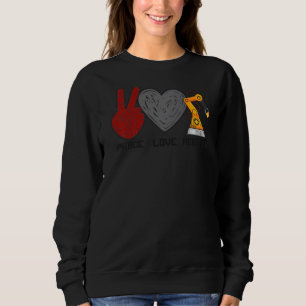 Sweatshirt Robot Robotique Ingénieur Femme fille Paix amour R