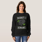 Sweatshirt Robots 1 Humans 0 Backprint AI Artificial Intellig (Devant entier)